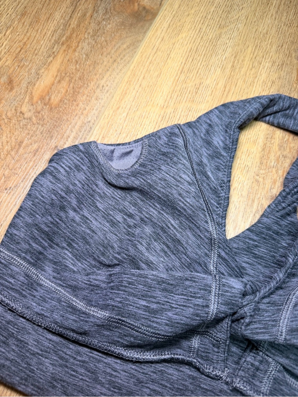 Victoria’s Secret Sport Twist Front Racerback Sports Bra Gray Medium Athleisure - Picture 7 of 10